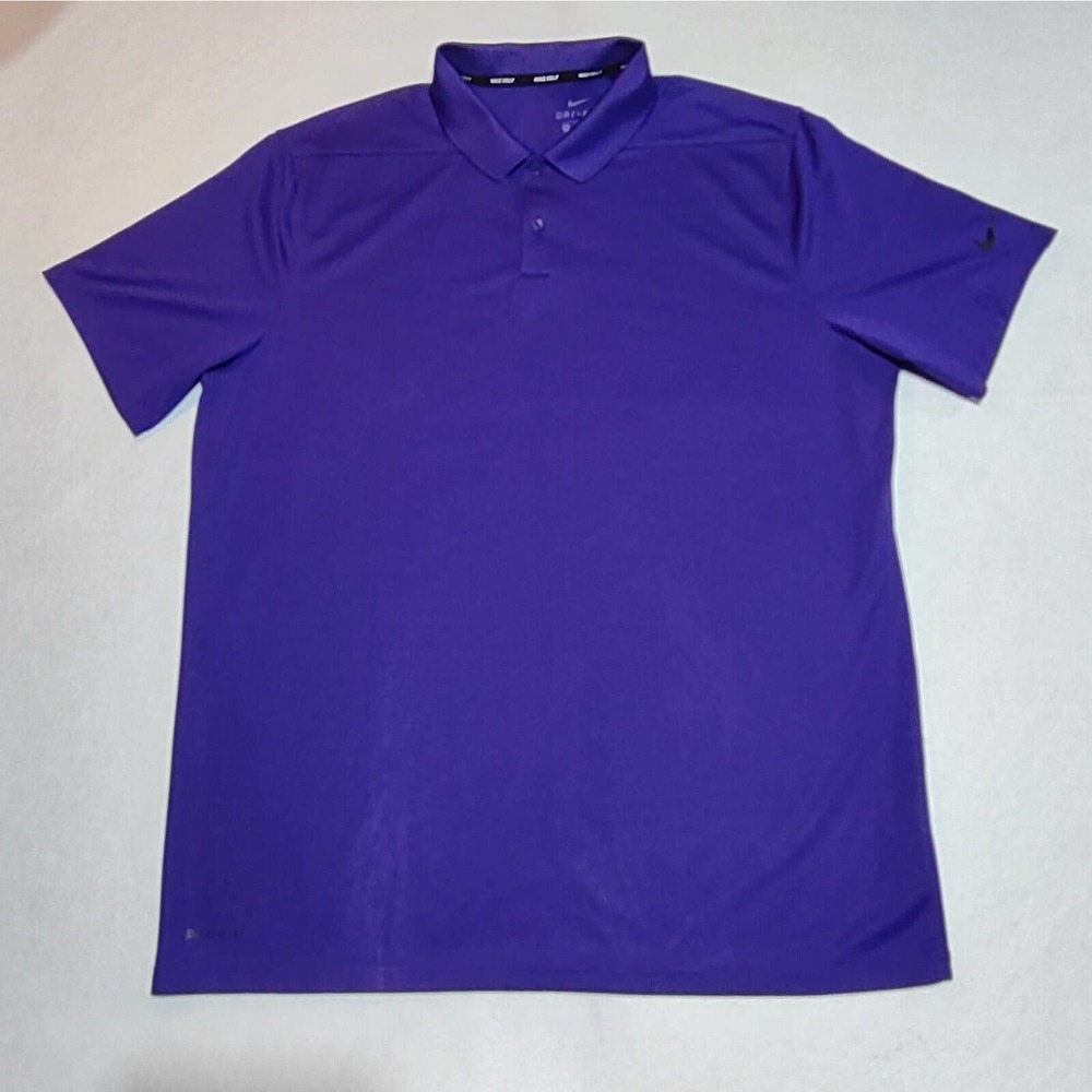 Nike Golf Dri-Fit Polo Shirt Men's Size XL Purple Short Sleeve